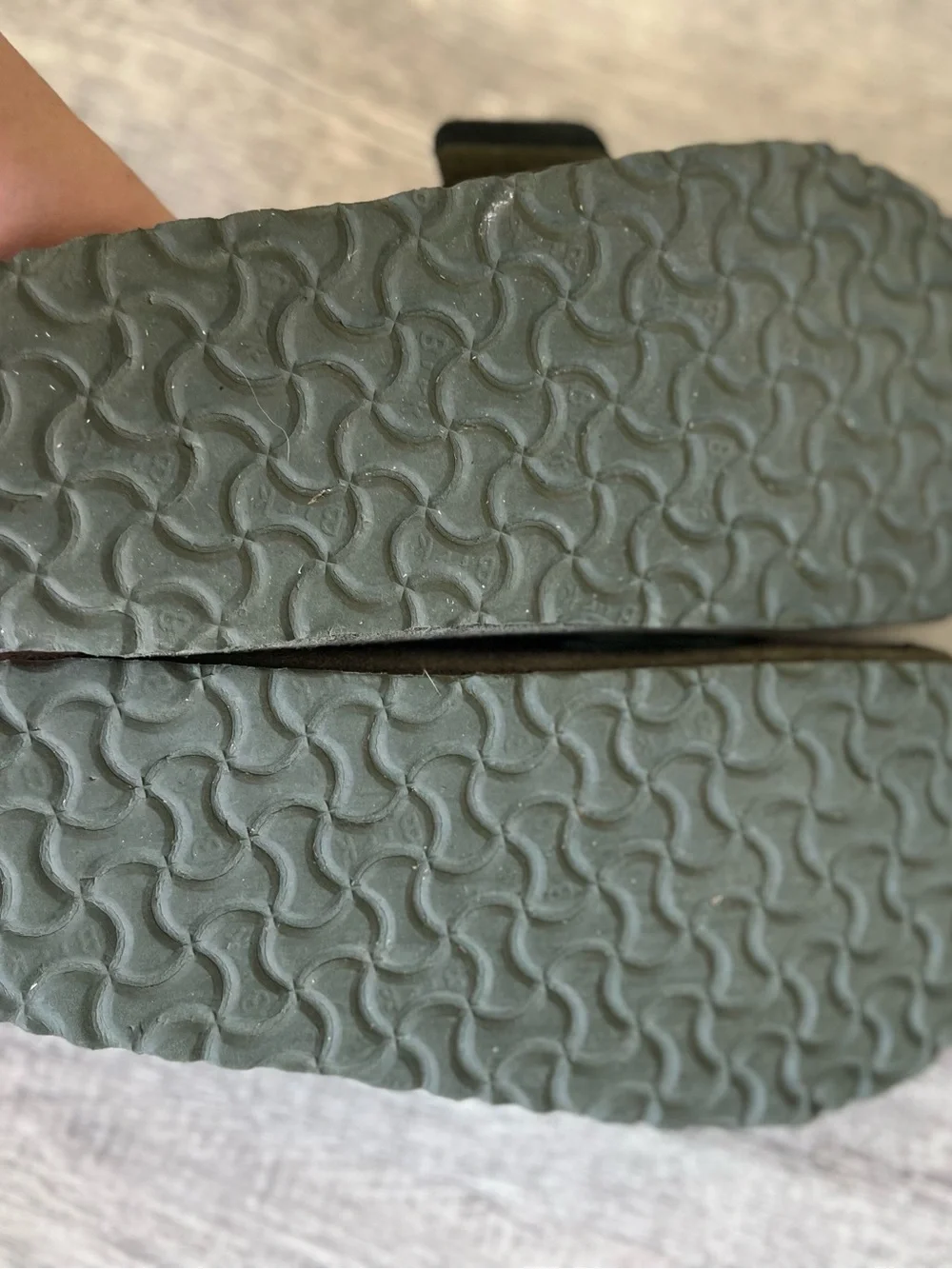 Birkenstock Olive Green Suede Slide Sandals